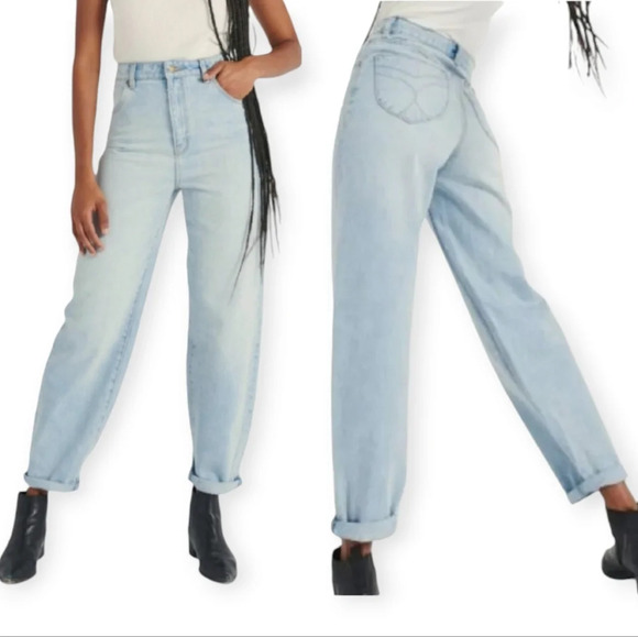 Rolla's Genie Super High Rise 80s Balloon Leg Jeans in Stella Blue 31 (or 12) - Picture 1 of 16